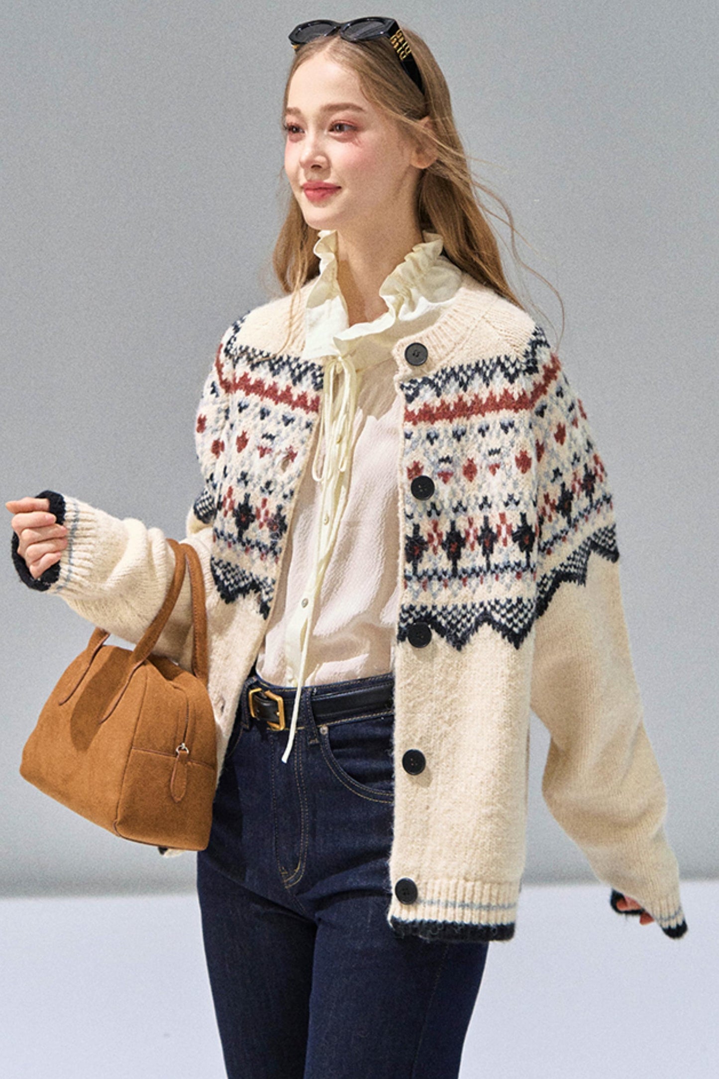 Luxury Fair Isle Sweater Jacket