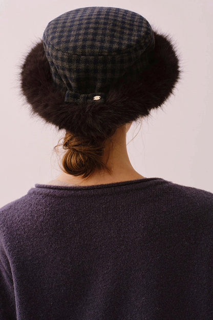 Reversible Faux Fur Beret