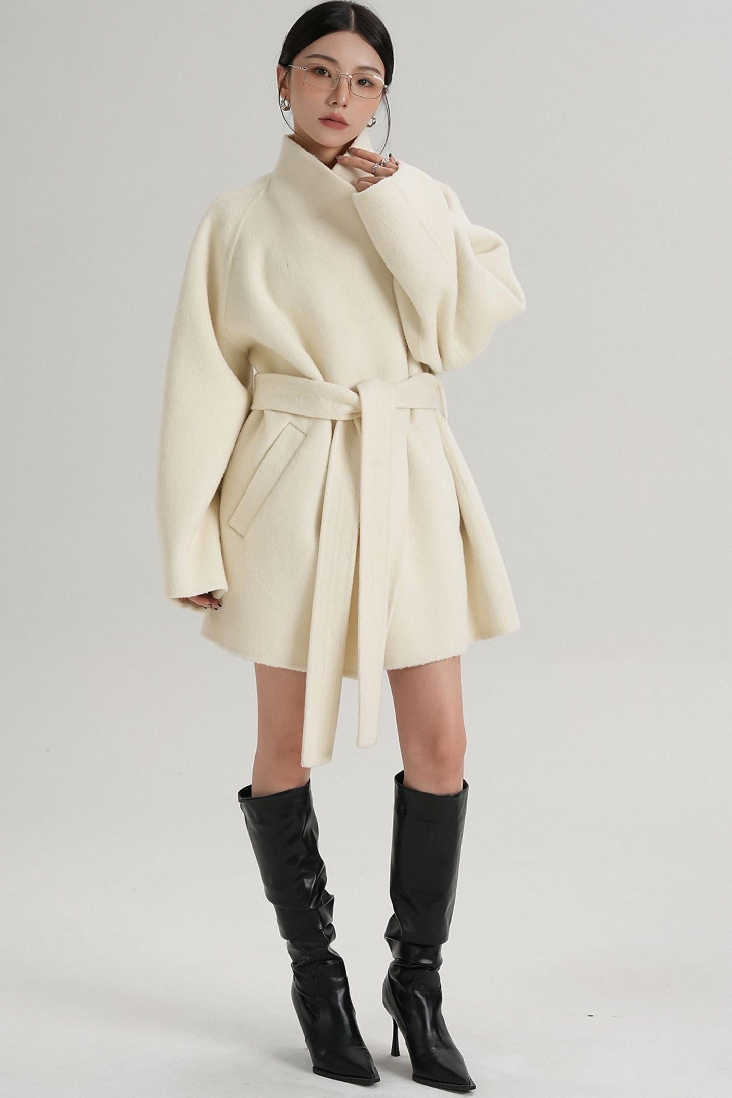 Minimalist Reversible Wool Coat