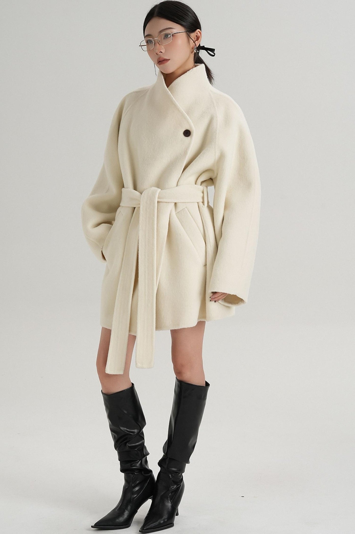 Minimalist Reversible Wool Coat