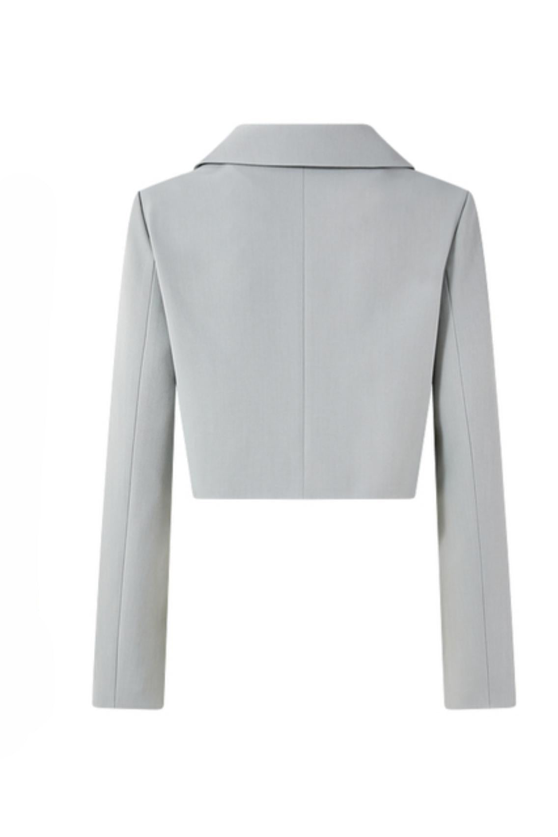 Autumn Gray Blazer Suit Set-Up