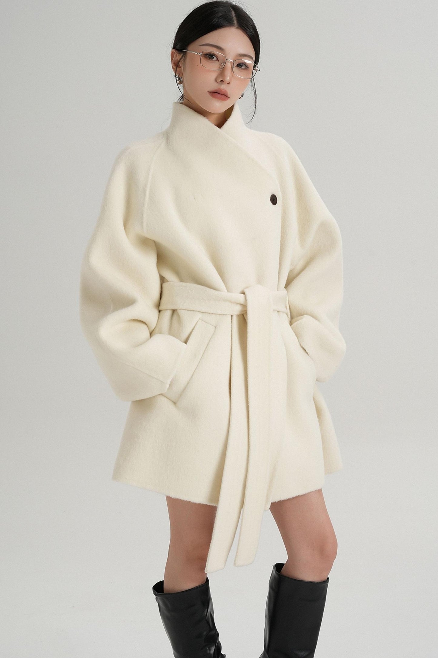 Minimalist Reversible Wool Coat