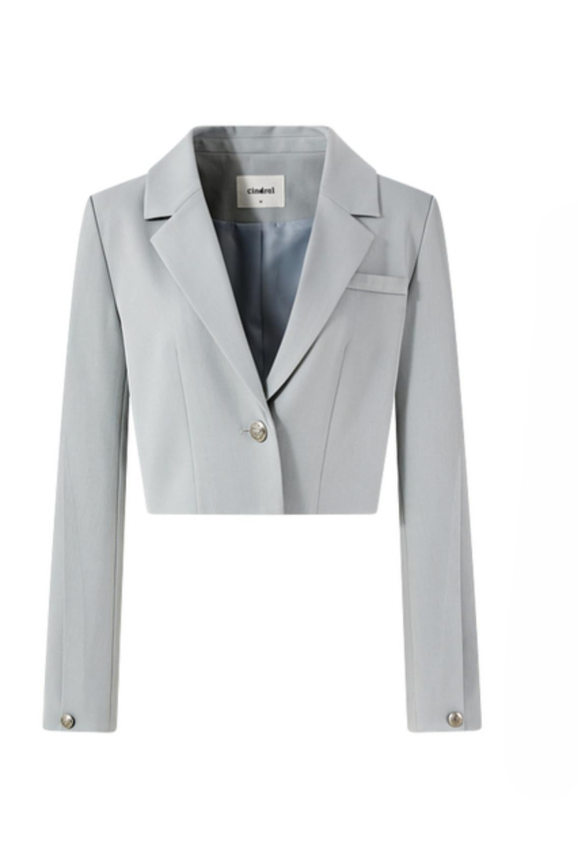 Autumn Gray Blazer Suit Set-Up