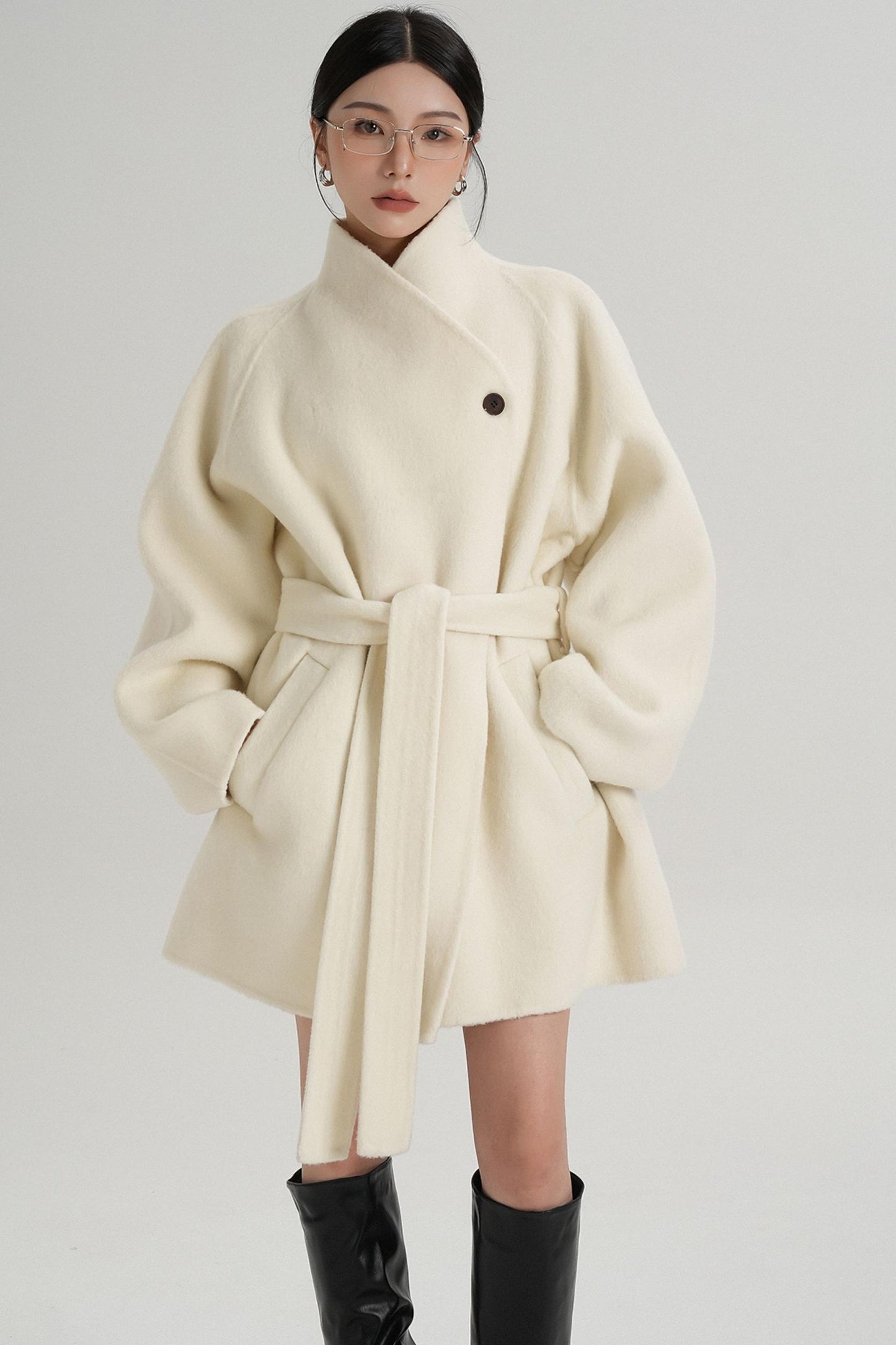 Minimalist Reversible Wool Coat