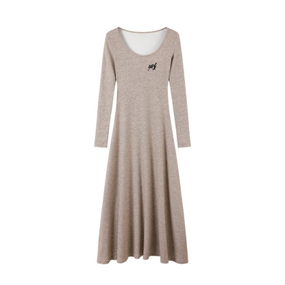 Silver Button Knitwear Dress Set-Up