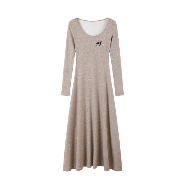 Silver Button Knitwear Dress Set-Up