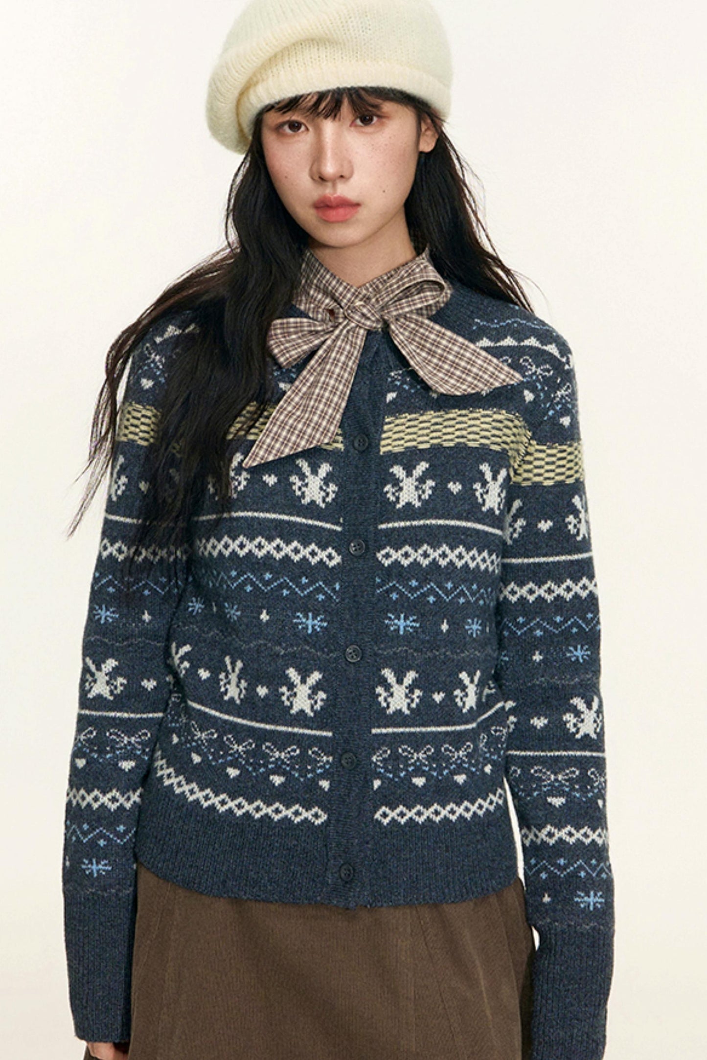 Fair Isle Vintage Wool Cardigan Set-Up