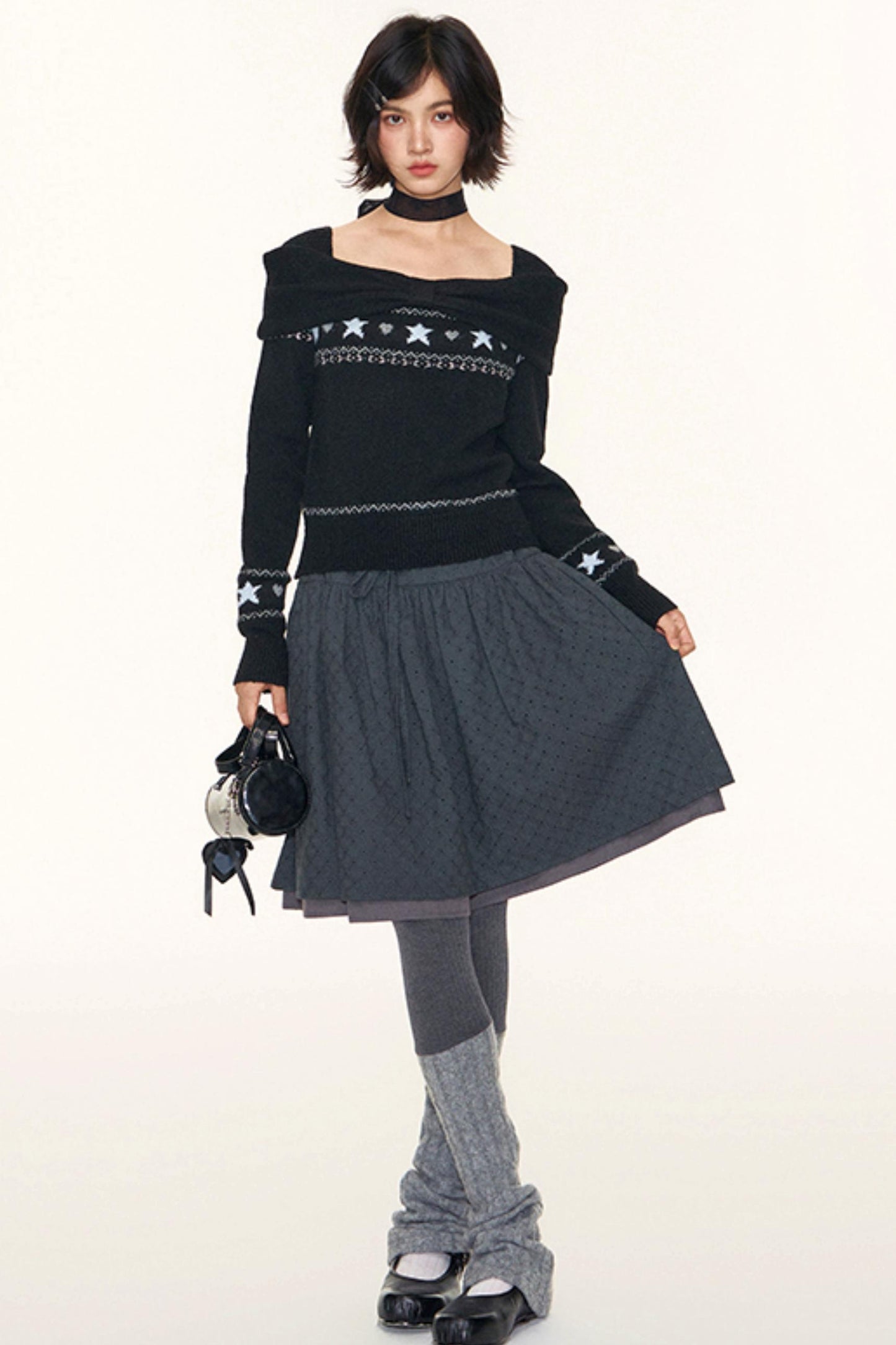 Original Patchwork Knit Leggings Set-Up