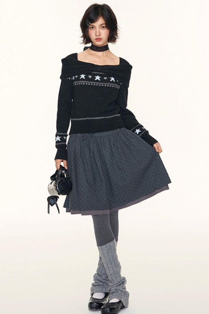 Original Patchwork Knit Leggings Set-Up