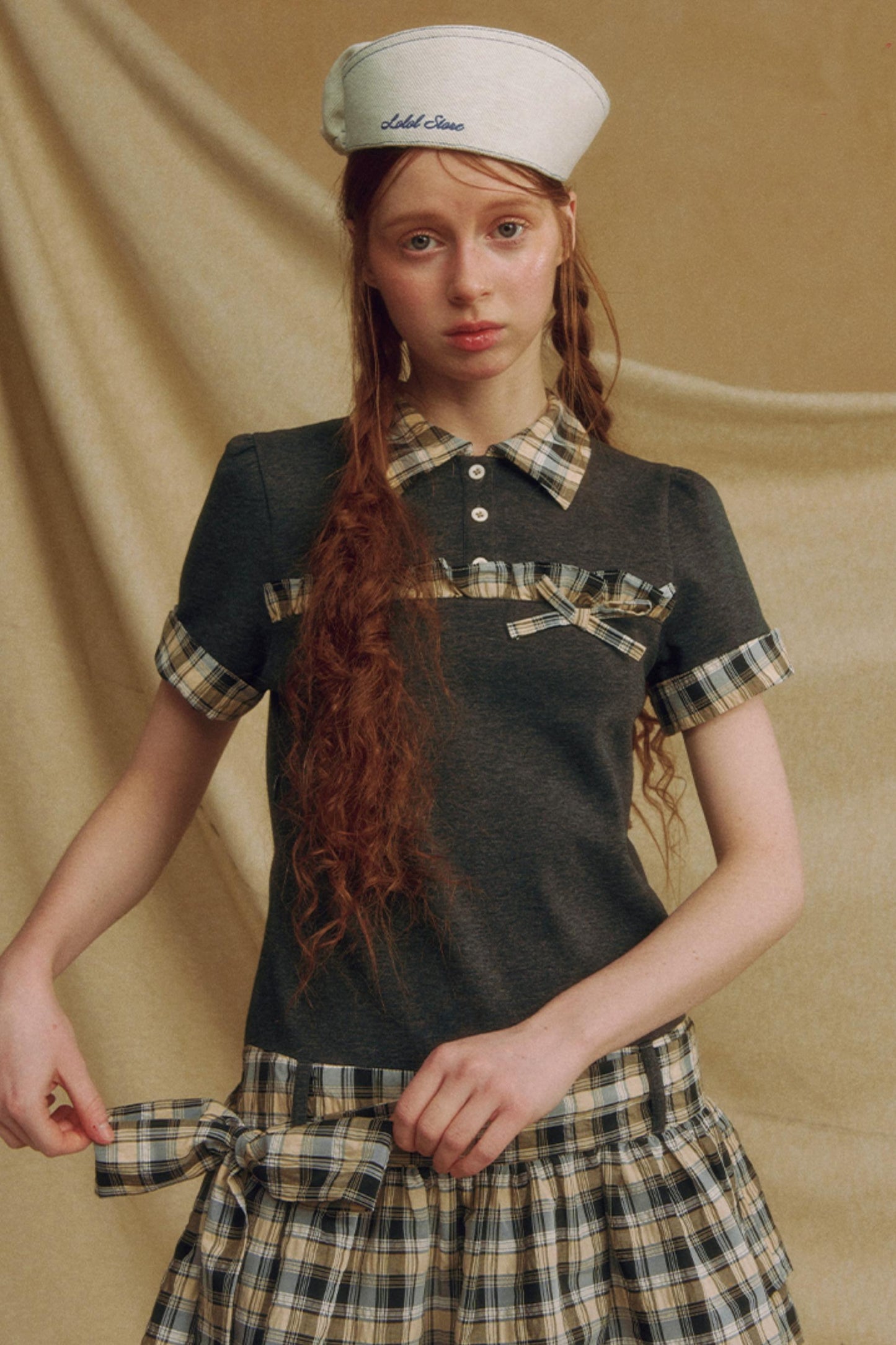 Color Block Bubble Sleeve Dress