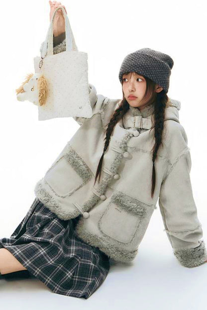 Integrated Hooded Short Coat