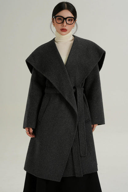 Large Lapel Wool Coat