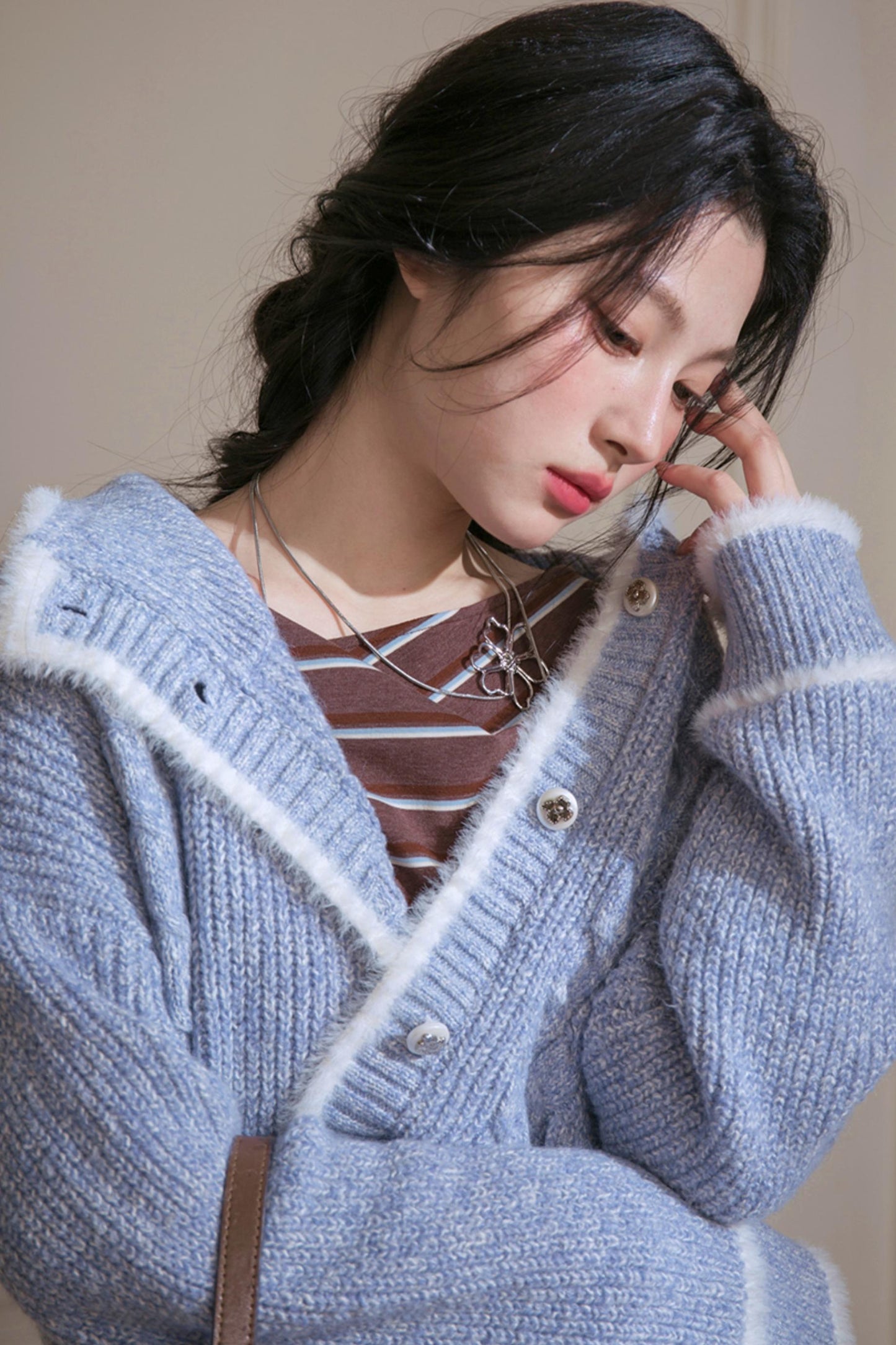 Floral Wool Suit Skirt Set-Up