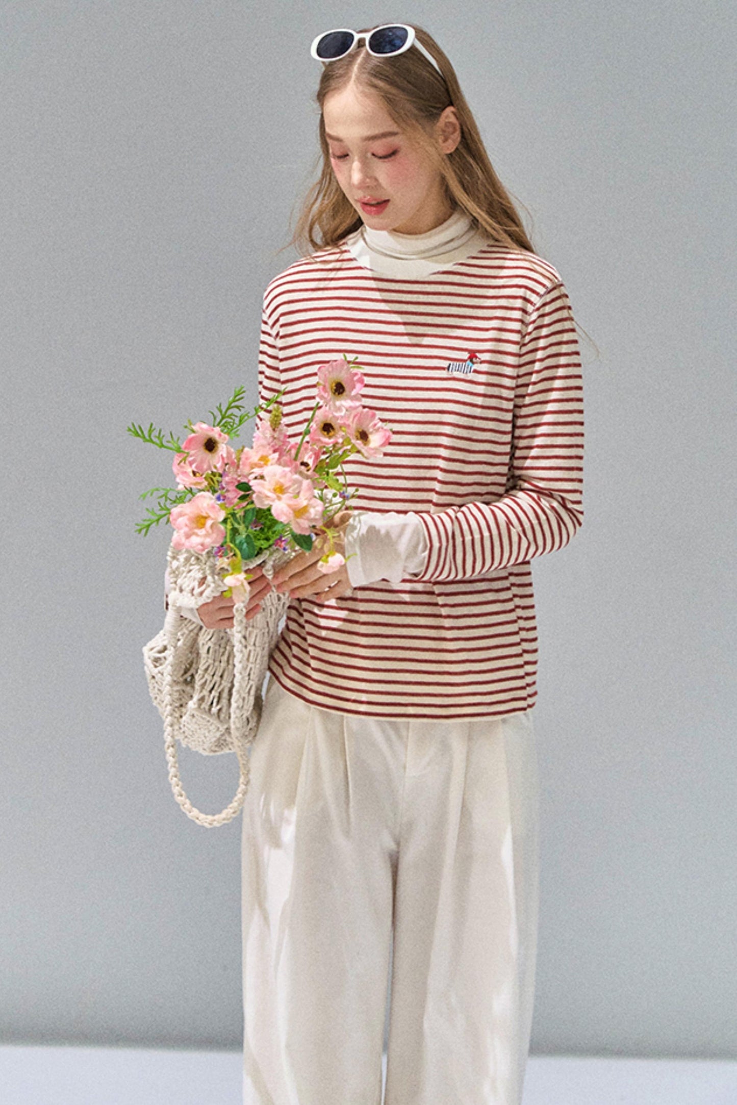 Striped Knitted Base Layer T-Shirt