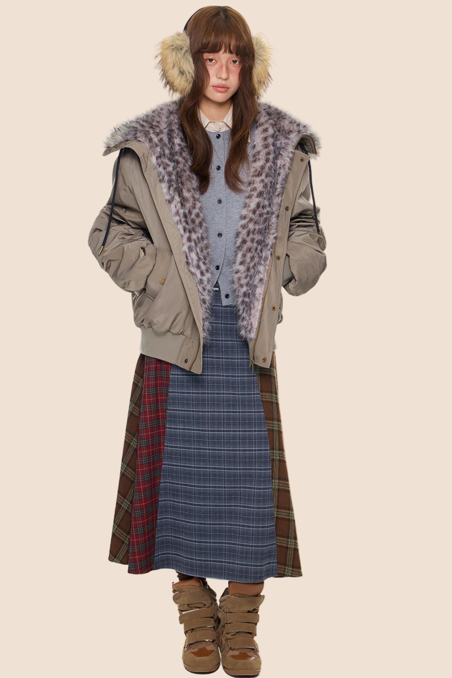 Leopard Print Hooded Jacket