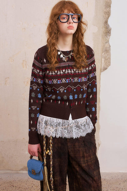 Fair Isle Jacquard Winter Cardigan