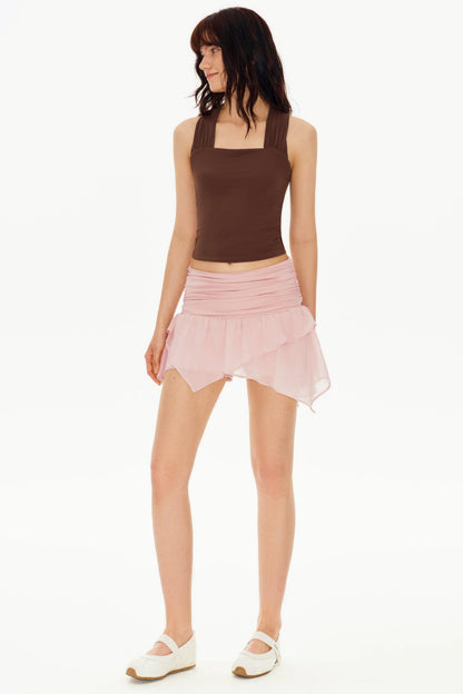 레이어드 홀터넥 탑