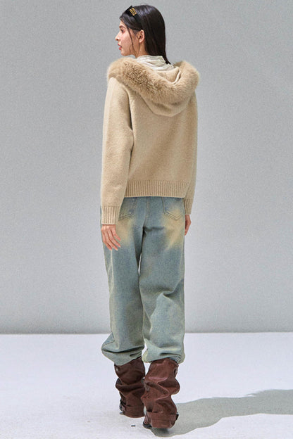 Luxury Knit Hooded Jacket