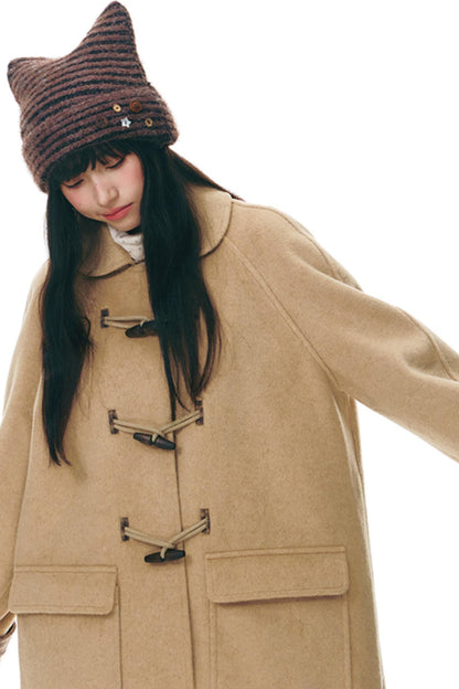 Striped Cat Ear Knit Hat