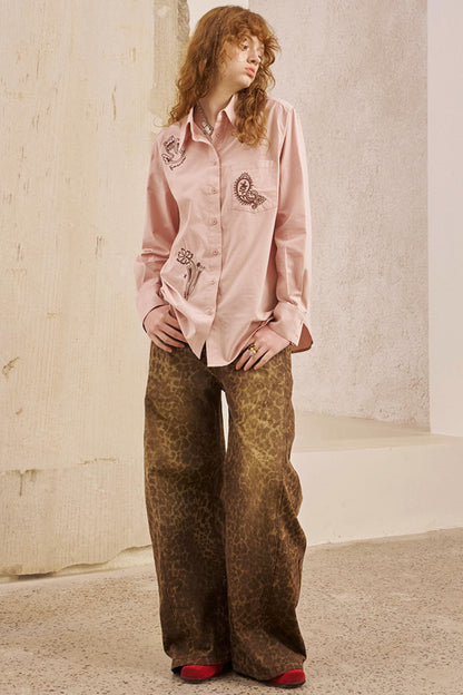 Fall Leopard Split Pants