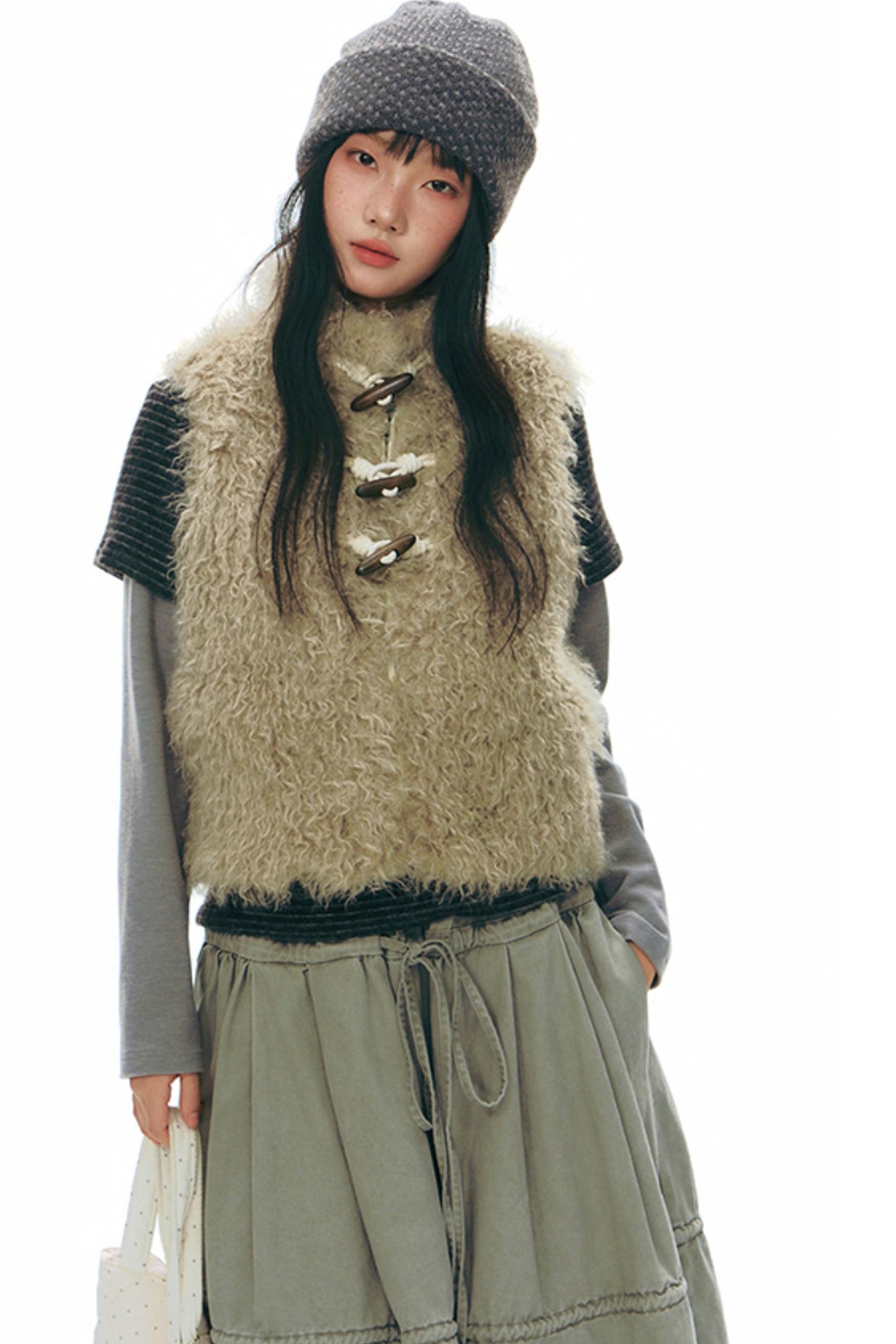 Brushed Stripe Round Neck Long Sleeve Top