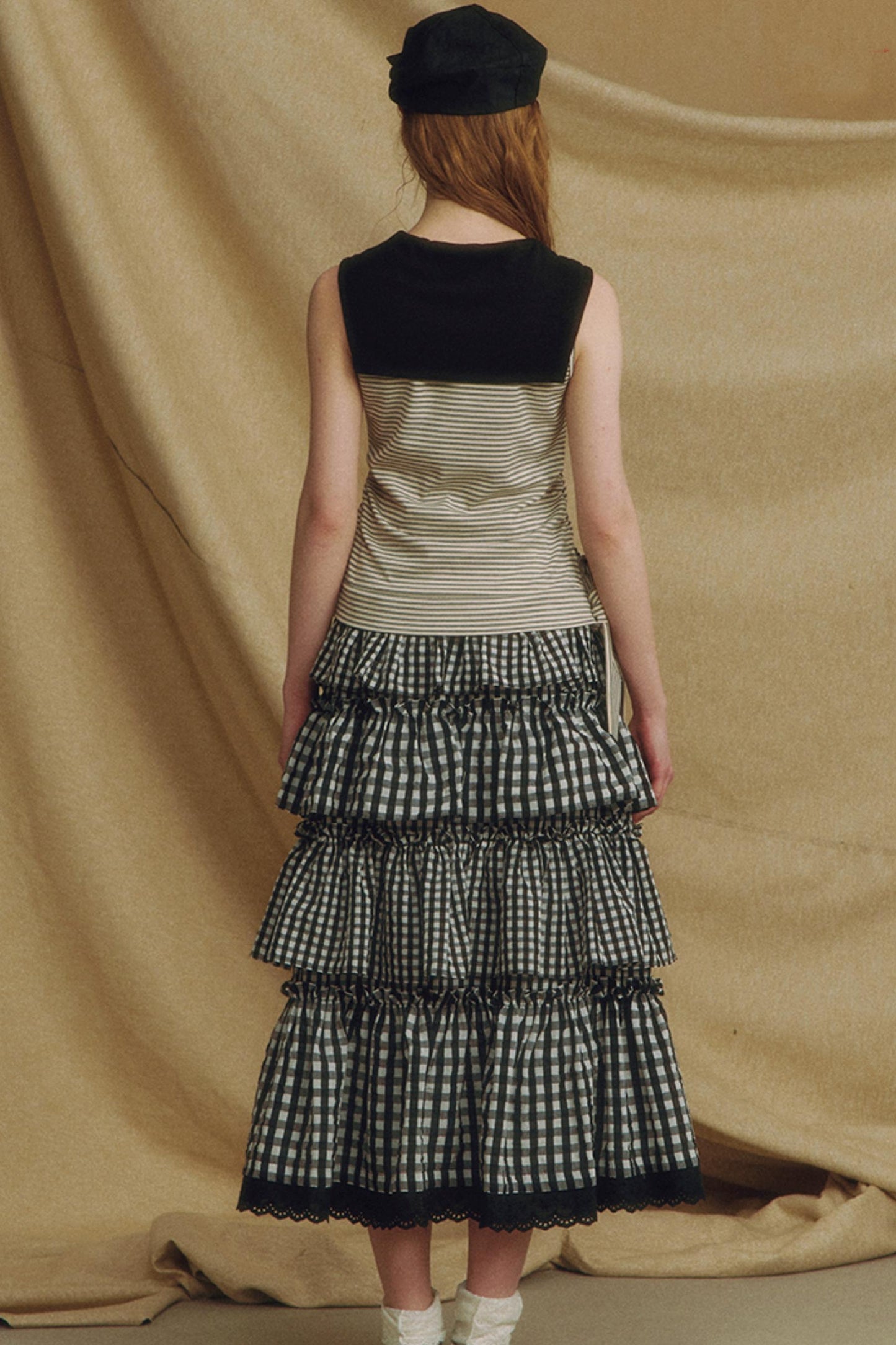 Lace A-Line Layered Skirt