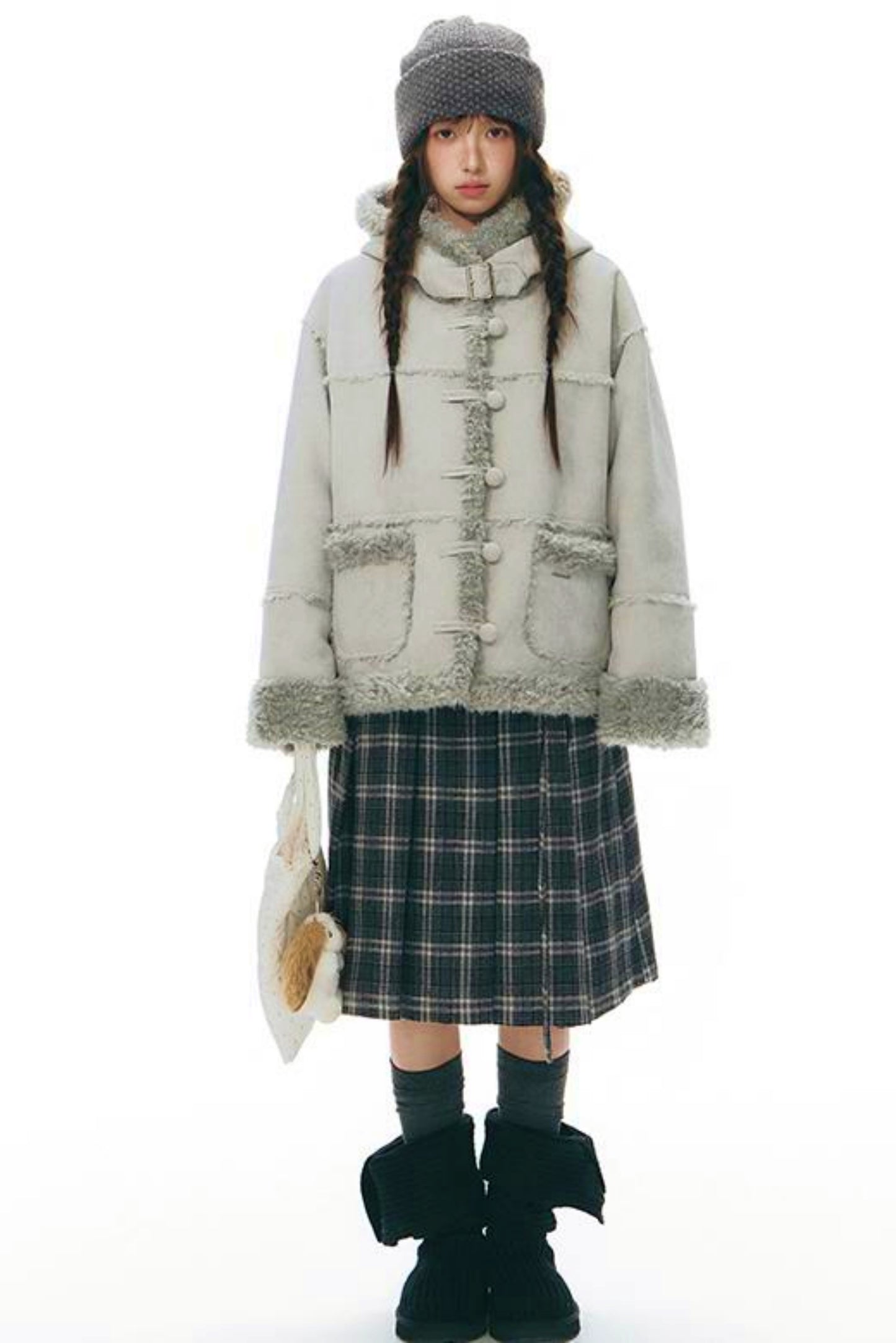 Integrated Hooded Short Coat