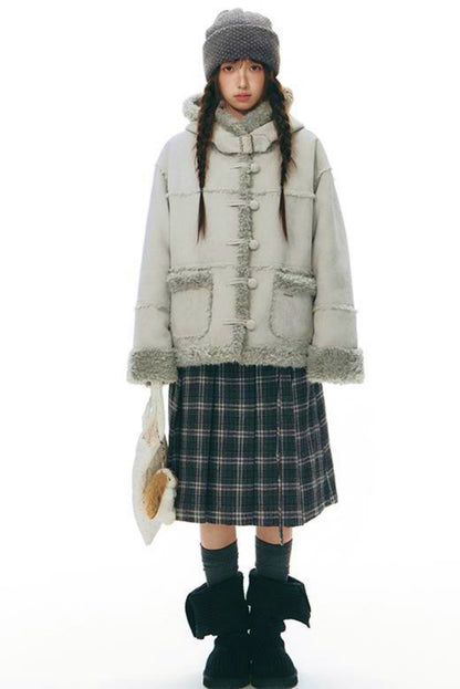 Integrated Hooded Short Coat