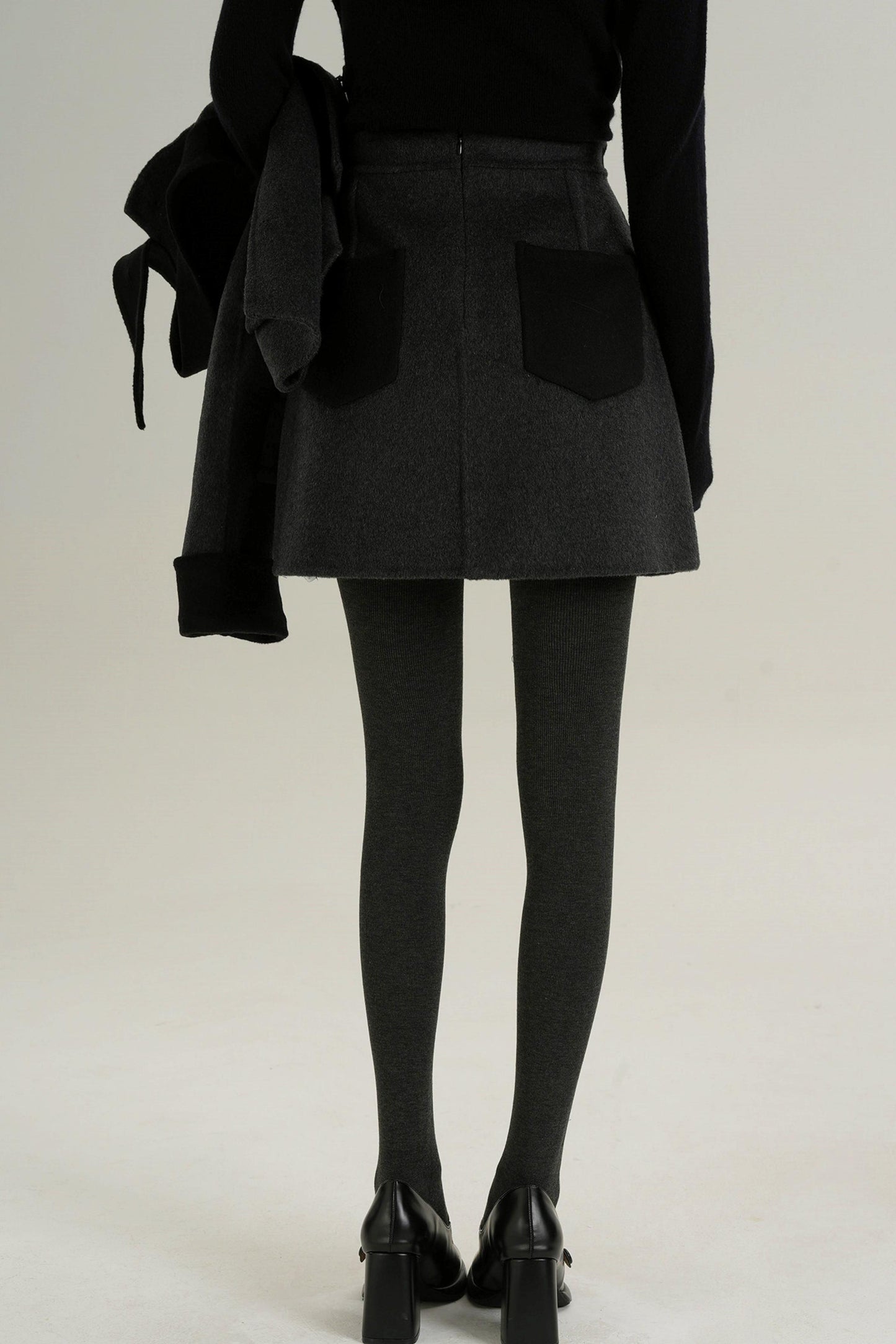 Sophisticated Two-Piece Wool Fashion Coat Set