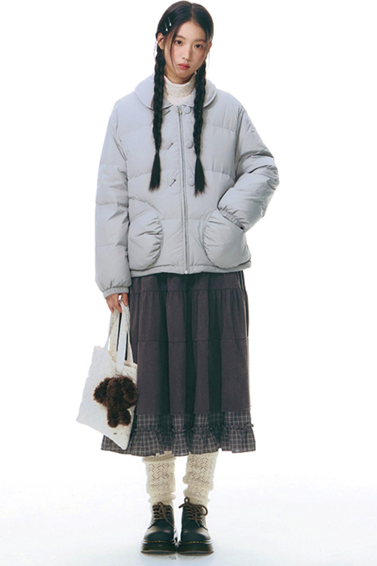 Winter Curved Pocket Cotton Jacket