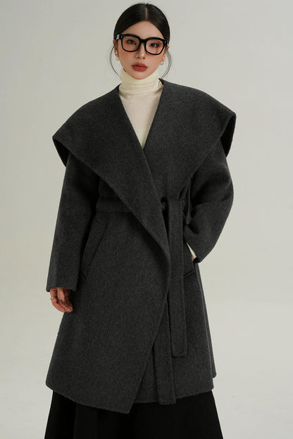 Large Lapel Wool Coat