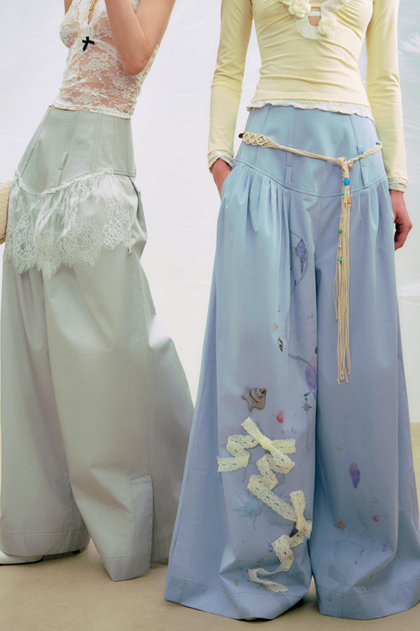 Herringbone Pleated Trousers