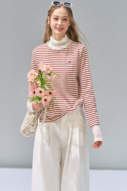 Striped Knitted Base Layer T-Shirt