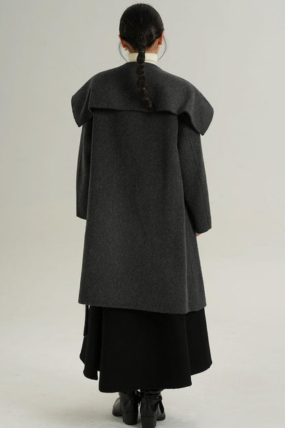 Large Lapel Wool Coat
