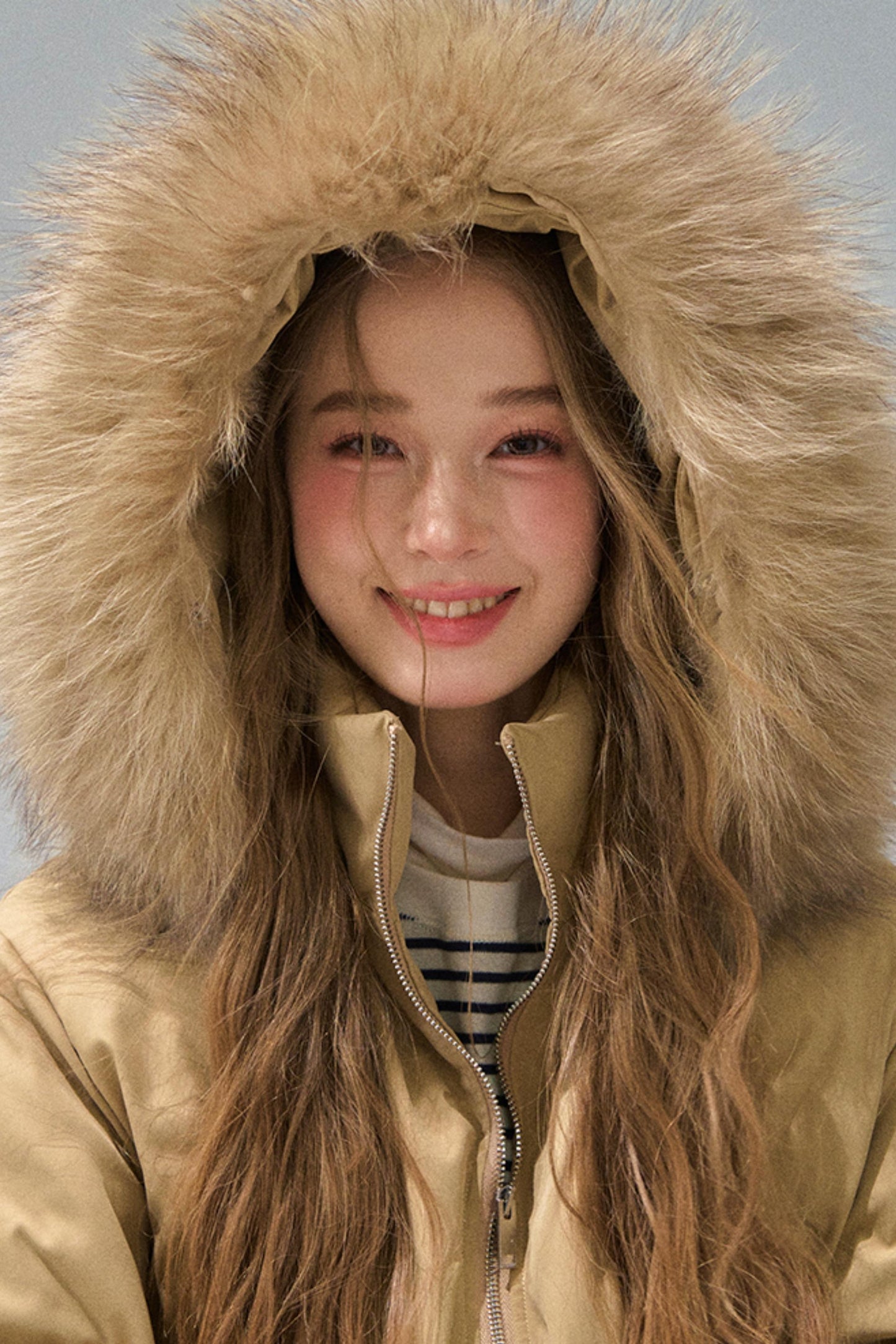 Big Fur Collar Waist Down Jacket