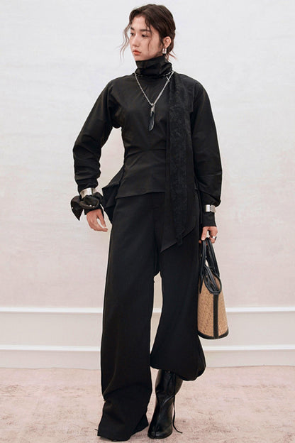 French Style Waist Cinched Shirt Set-Up