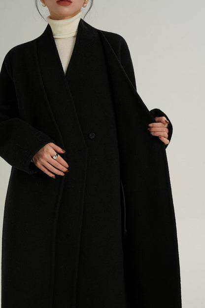 Sophisticated Red Wool Coat