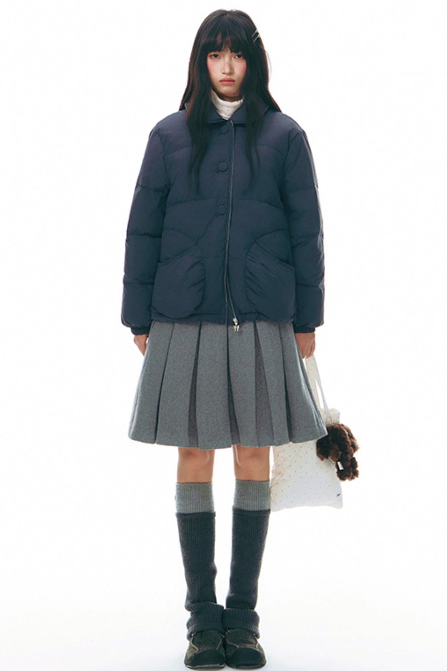 Winter Curved Pocket Cotton Jacket