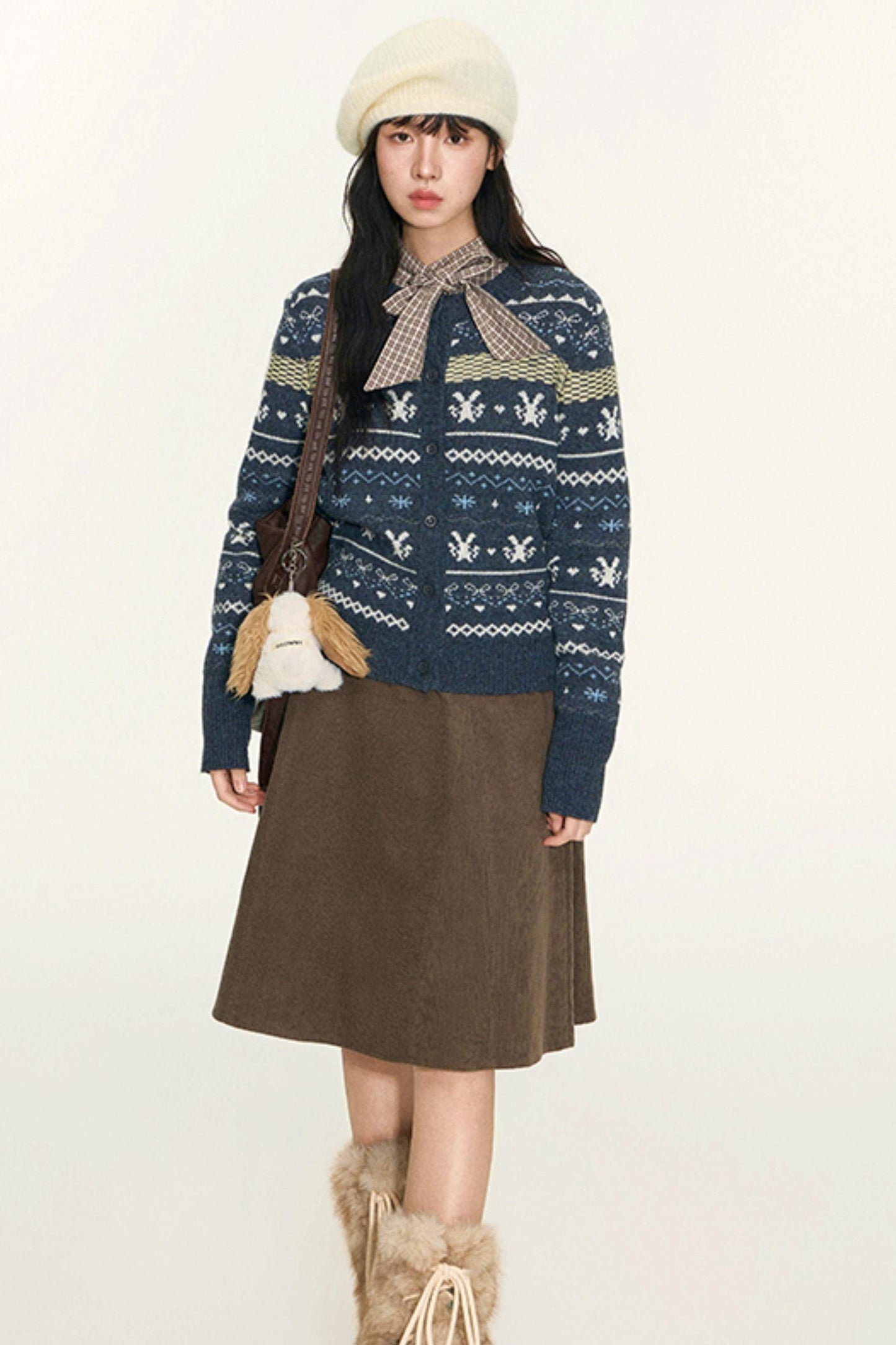 Fair Isle Vintage Wool Cardigan Set-Up