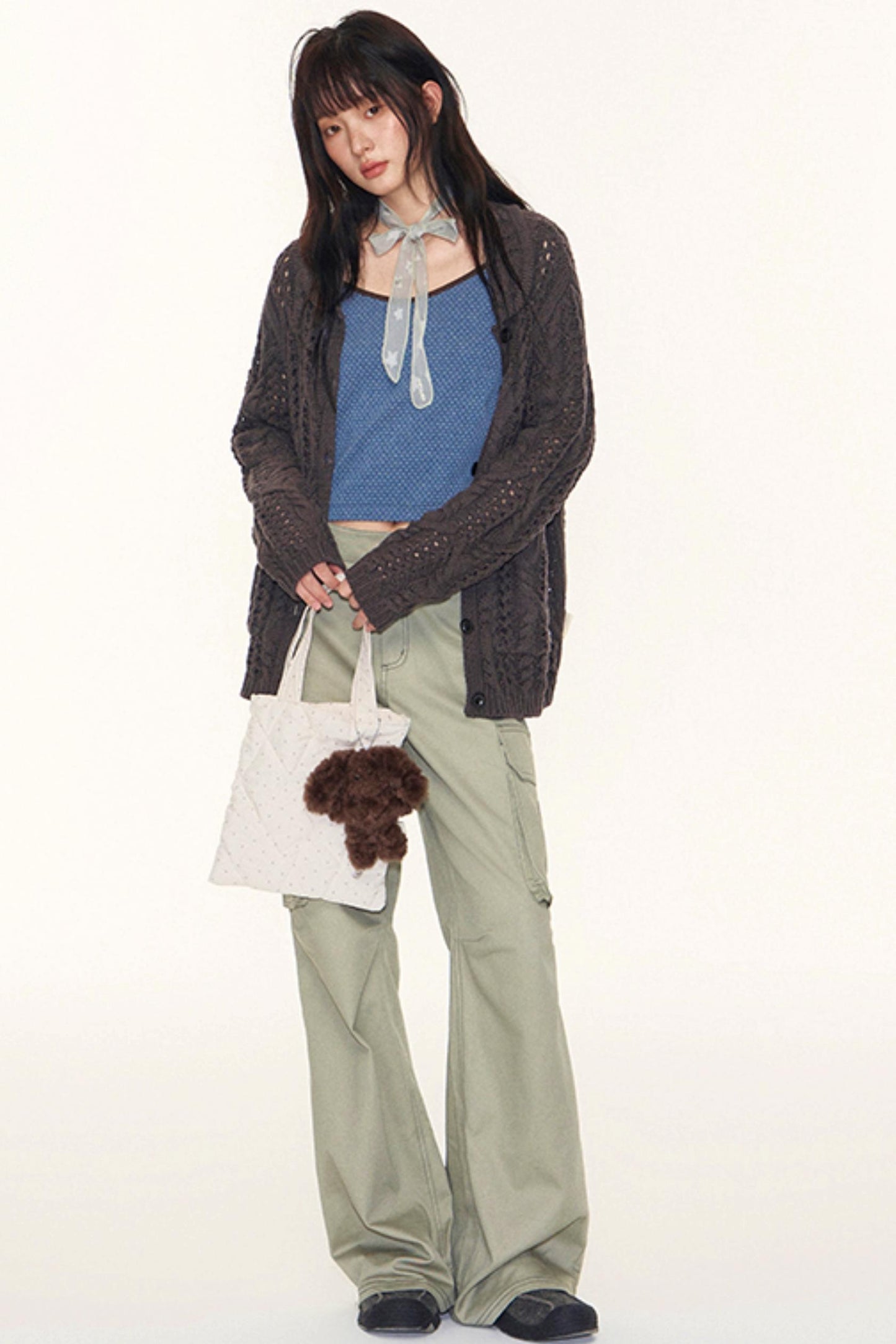 Vintage Petal Collar Cardigan