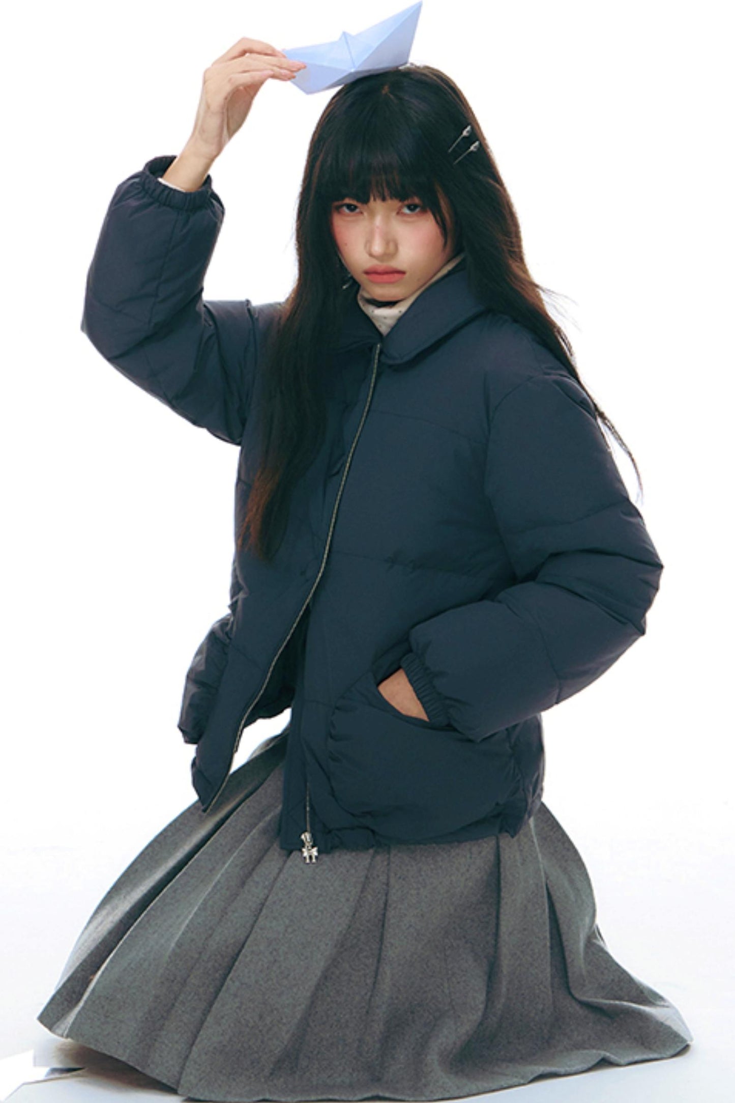 Winter Curved Pocket Cotton Jacket