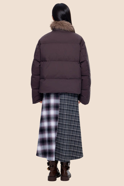 Retro Fur Collar Down Coat