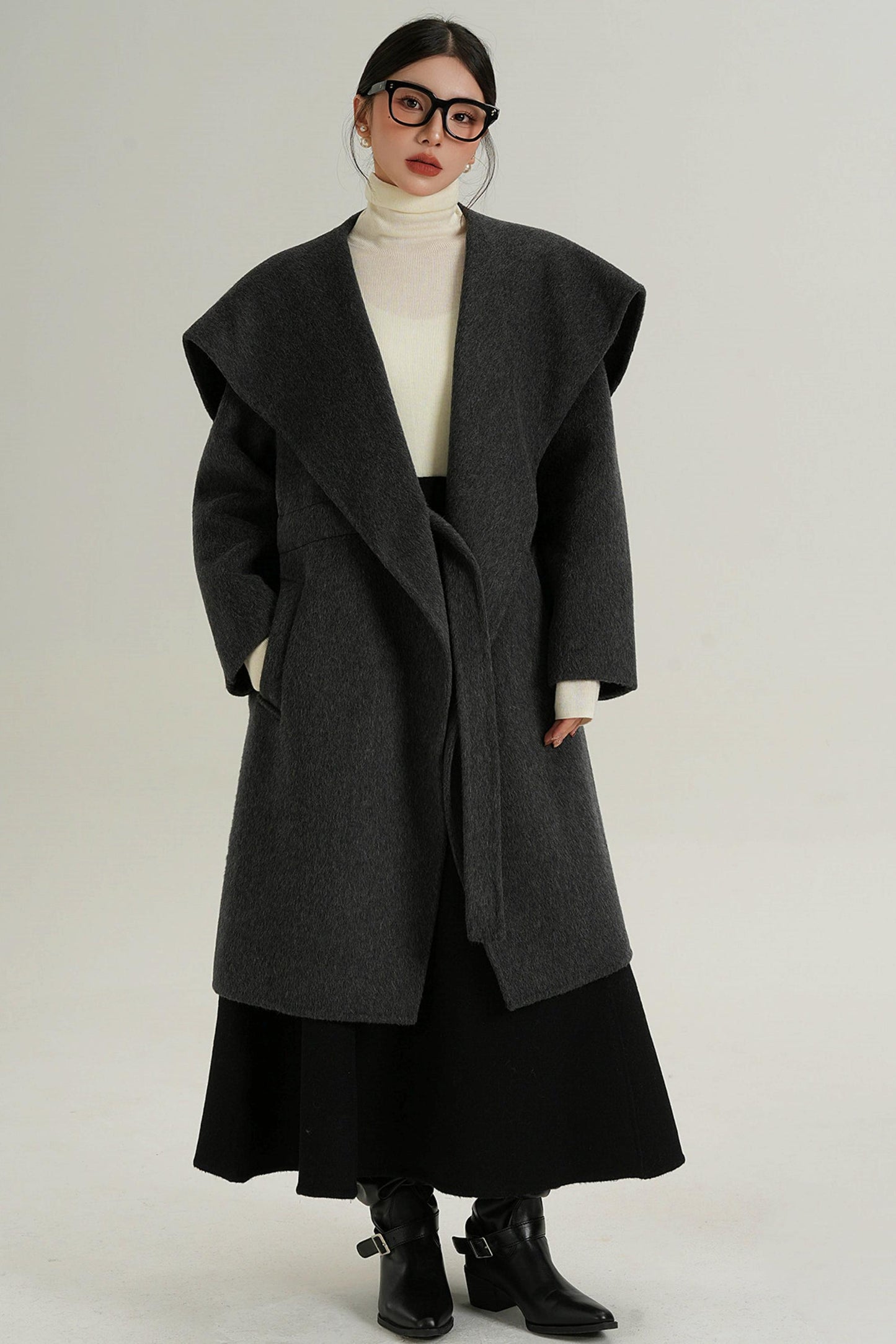 Large Lapel Wool Coat