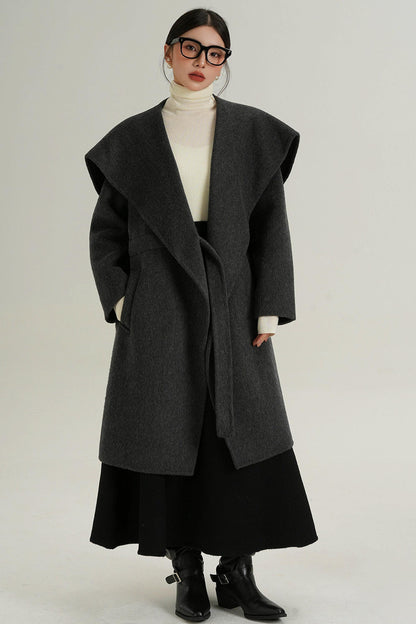 Large Lapel Wool Coat
