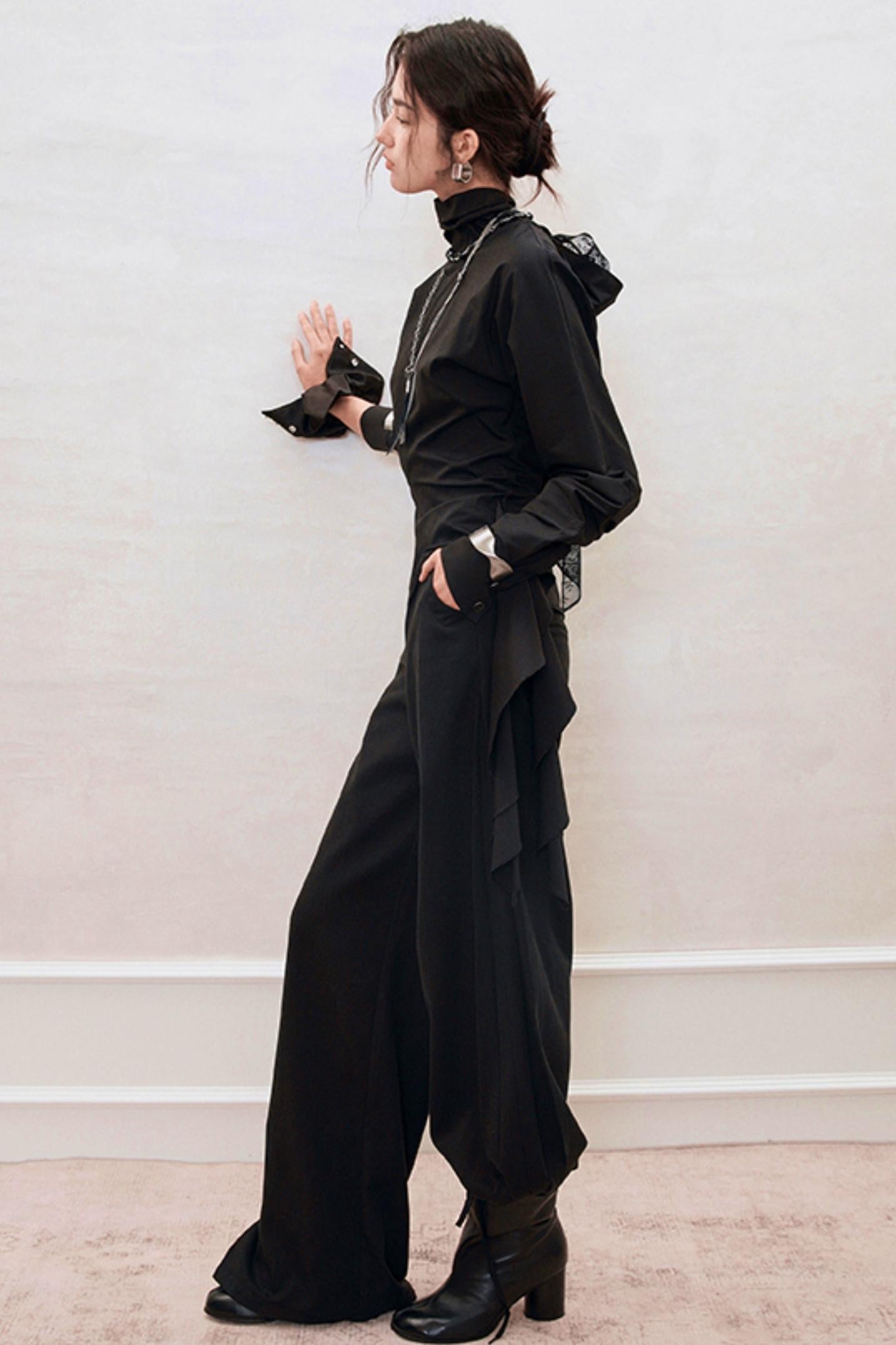 French Style Waist Cinched Shirt Set-Up