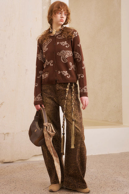 Fall Leopard Split Pants