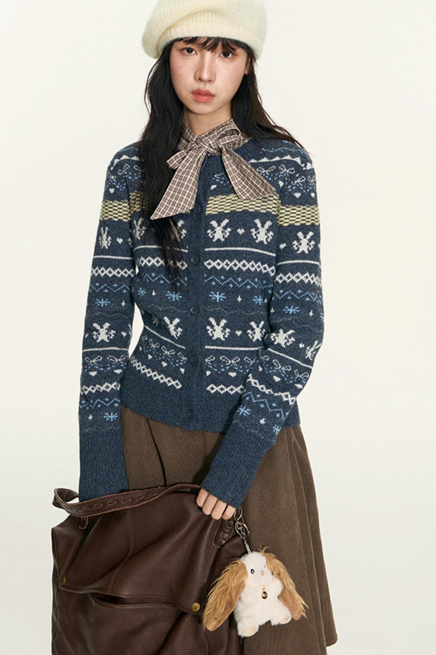 Fair Isle Vintage Wool Cardigan Set-Up