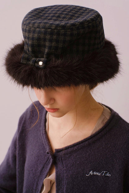 Reversible Faux Fur Beret