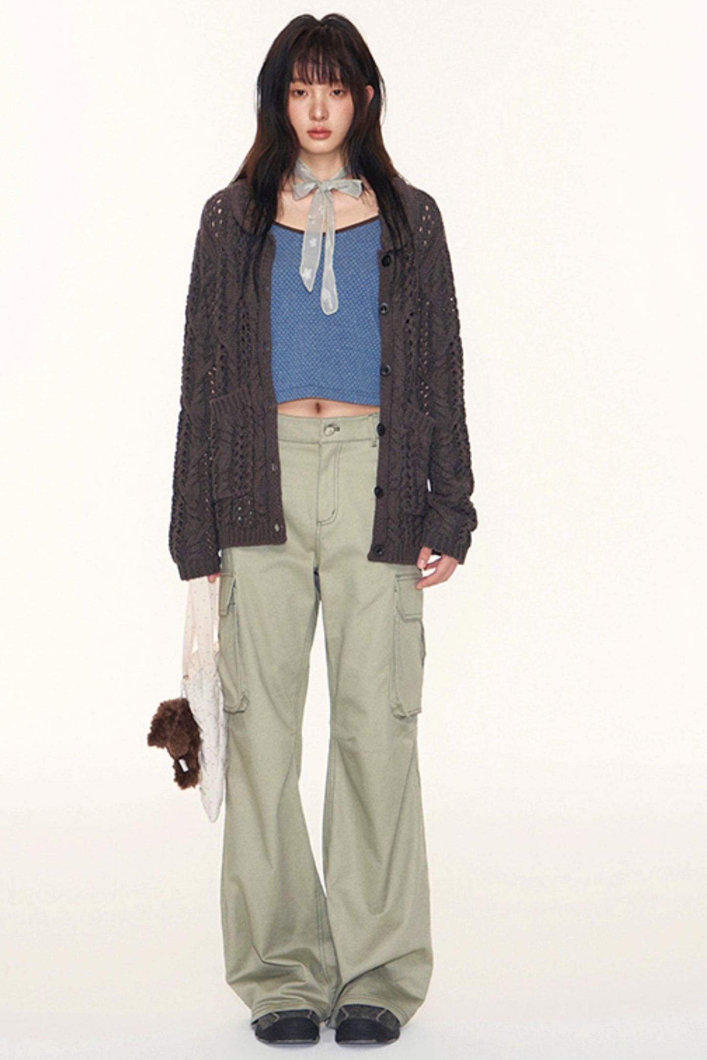 Vintage Petal Collar Cardigan