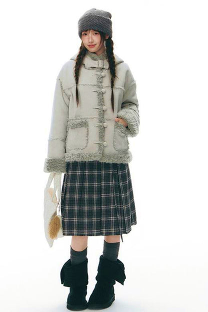 Integrated Hooded Short Coat